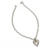 Handcrafted Scottish jewellery - Silver Heart Bracelet